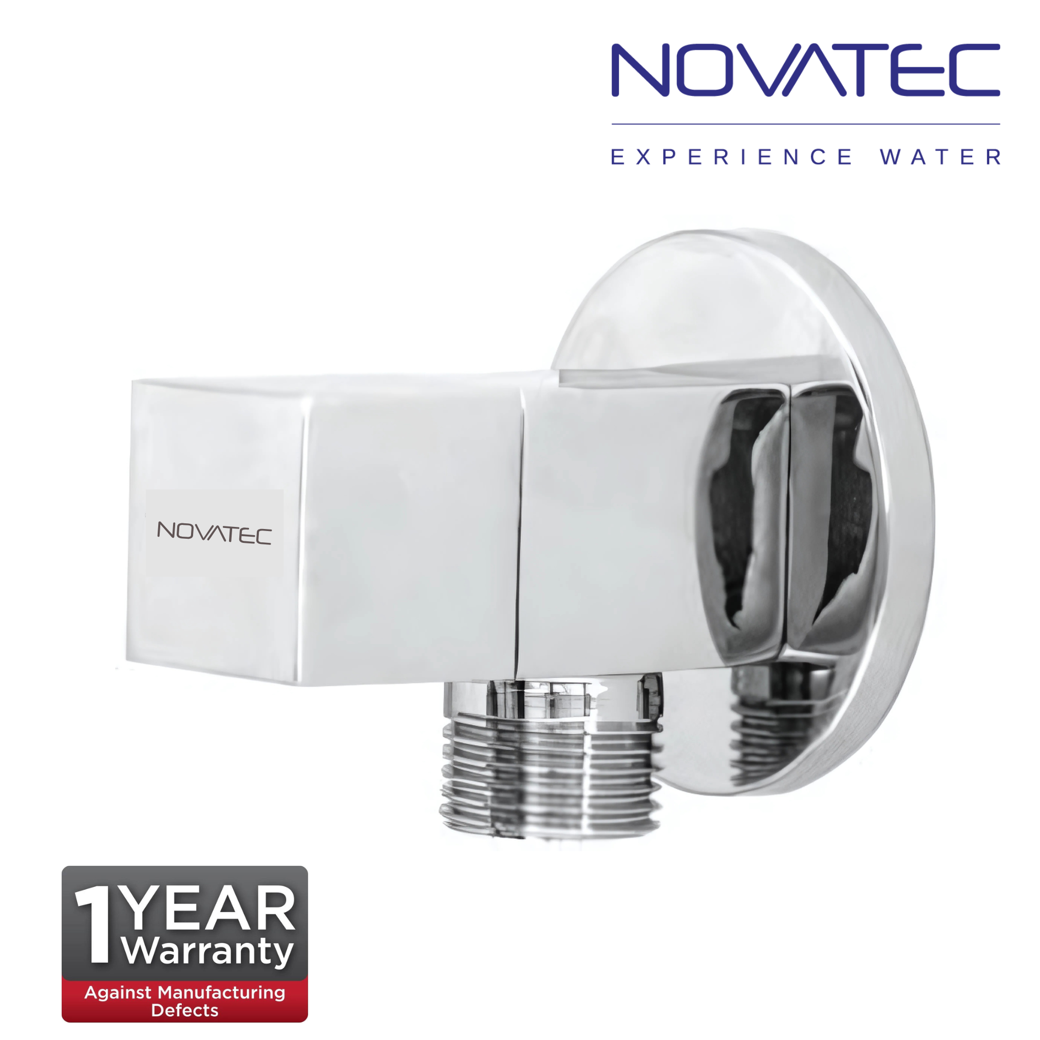 Novatec CP Square Angle Valve With Wall Flange (AV305)